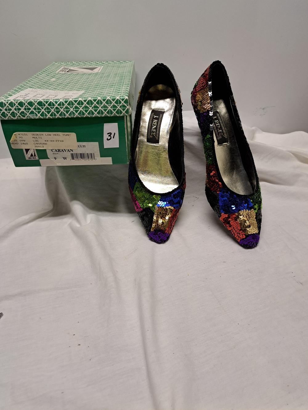 J.Renee Multicolor Sequin Pointed Pumps